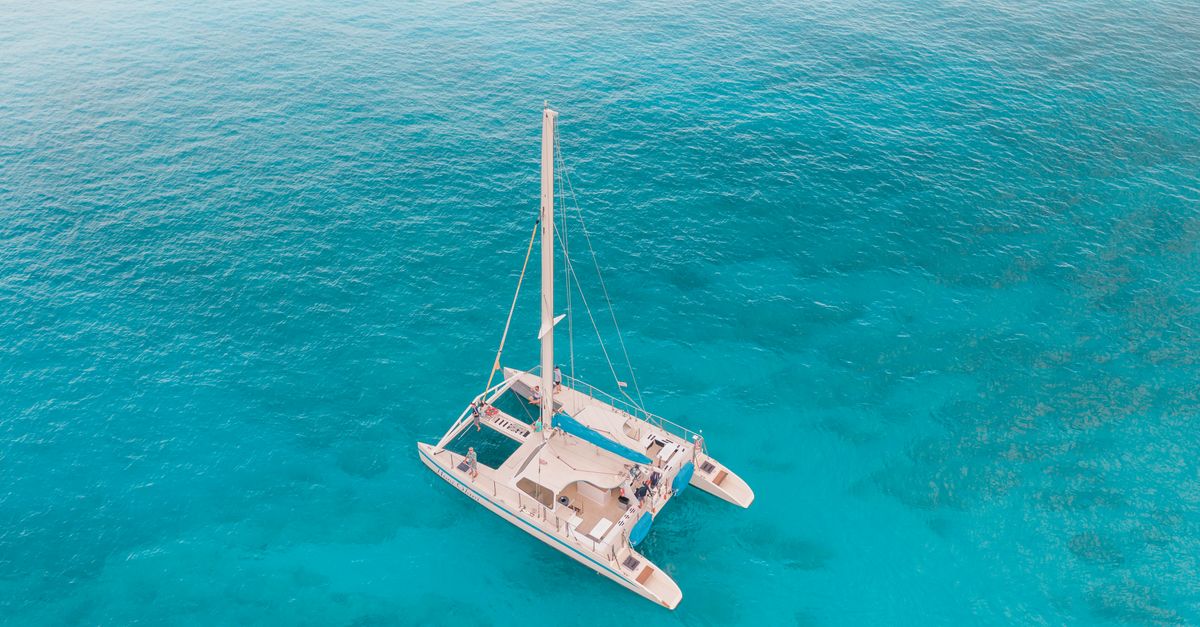 Elegant charter yacht docked at Miami marina